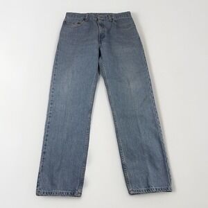 Levis 505 Jeans Mens 33x30 Regular Fit Straight Leg Blue Denim Pants Y2K 90s Vtg